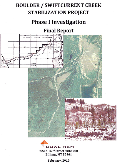Bureau of Reclamation Swift Current Creek Boulder Creek Stabilization Project, Blackfeet Reservation, Montana